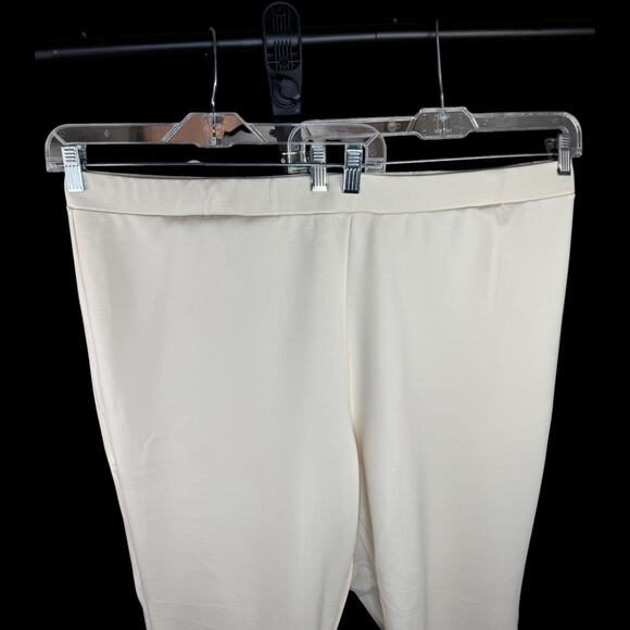 Susan Graver Dark Ivory Ankle Pants 2X‎ Pull-On Stretch Rayon Blend NWOT - Picture 4 of 8